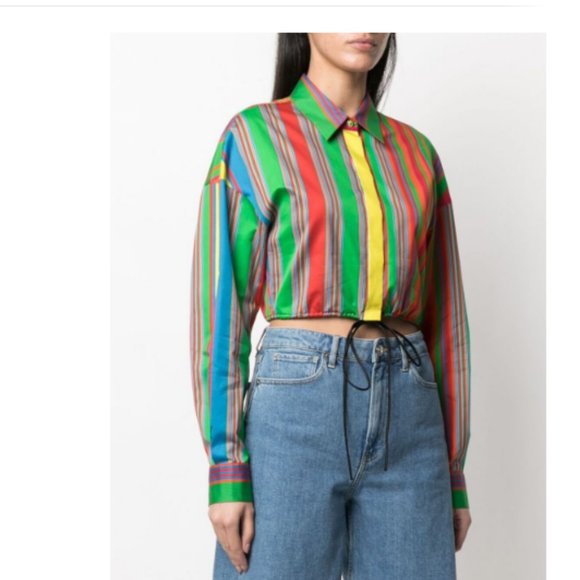 HP👌Trend Alert! Multicolour shirt M (US 10) - Picture 7 of 11